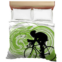 Male On A Bicycle Bedding 25130160