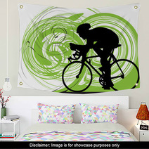 Male On A Bicycle Wall Art 25130160