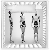 Male Robot Standing, Three Different Angles. Nursery Decor 51681266