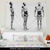 Male Robot Standing, Three Different Angles. Wall Art 51681266