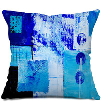 Malerei Blau Pillows 11450678