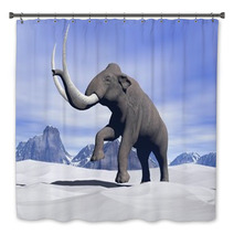 Mammoth In The Snow Bath Decor 46696293