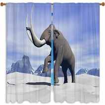 Mammoth In The Snow Window Curtains 46696293