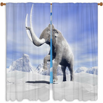 Mammoth In The Wind Window Curtains 46696278