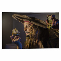 Man Dressed As Pirate Jack Sparrow Rugs 127742541