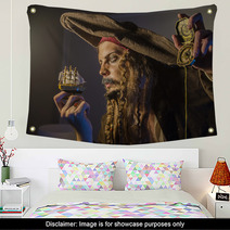 Man Dressed As Pirate Jack Sparrow Wall Art 127742541