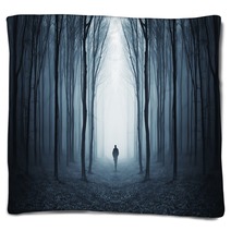 Man In A Dark Forest Blankets 44827278