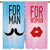 Man Or Woman Window Curtains 37560557
