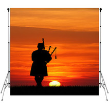 Man Plays The Bagpipes Backdrops 53652557