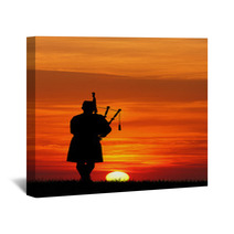Man Plays The Bagpipes Wall Art 53652557