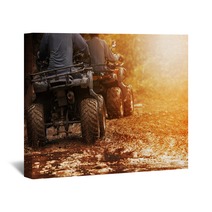 Man Riding Atv Vehicle On Off Road Track People Outdoor Sport Activitiies Theme Wall Art 164659527