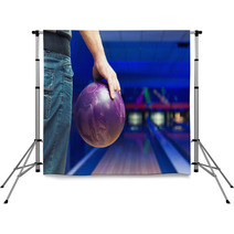 Man With Bowling Ball Backdrops 51120898
