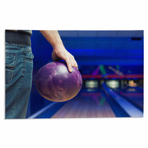 Man With Bowling Ball Rugs 51120898