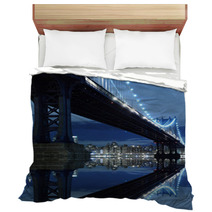 Manhattan Bridge At Night Bedding 20600161
