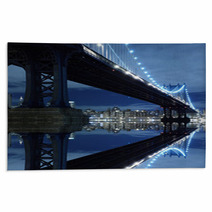Manhattan Bridge At Night Rugs 20600161