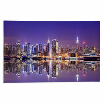 Manhattan Skyline With Reflections Rugs 52706281