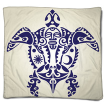 Maori Tartaruga Delfini Manta Blankets 34164280