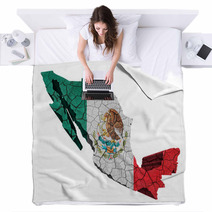 Map Of Mexico Blankets 67456652