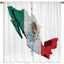 Map Of Mexico Window Curtains 67456652