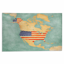 Map Of North America – USA (vintage Series) Rugs 54740581