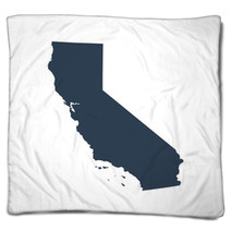 Map Of The U S State California Blankets 133143060