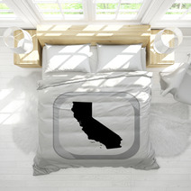 Map Of The U S State Of California Bedding 141556047