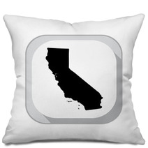 Map Of The U S State Of California Pillows 141556047