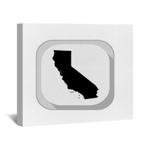 Map Of The U S State Of California Wall Art 141556047