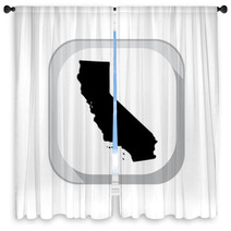 Map Of The U S State Of California Window Curtains 141556047