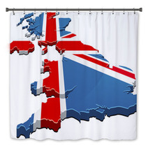 Map Of The UK Flag 3D Bath Decor 27041954