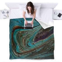 Marbled Paper Technique Blankets 65379129