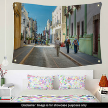 Mariachi Historical Streets Of Colonial Campeche City Mexico Wall Art 68126705