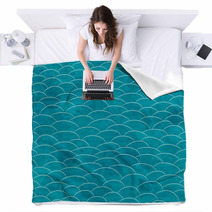 Marine Grunge Seamless Pattern Blankets 55315032