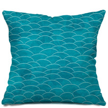 Marine Grunge Seamless Pattern Pillows 55315032
