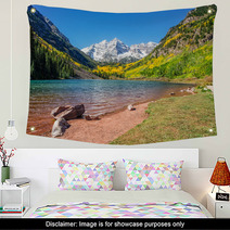 Maroon Bells And Lake In Fall Wall Art 65252153