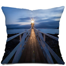 Marshall Point Lighthouse At Sunset, Maine, USA Pillows 43946424