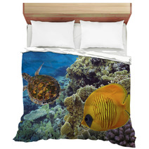 Masked Butterfly Fish And Turtle Bedding 69870537