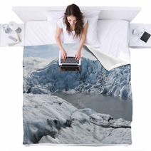 Matanuska Glacier In Alaska USA Blankets 57831416