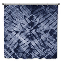Material Dyed Batik, Indigo, Shibori Bath Decor 60584301