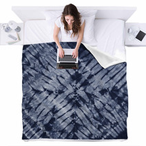 Material Dyed Batik, Indigo, Shibori Blankets 60584301