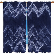 Material Dyed Batik. Shibori Window Curtains 65473161