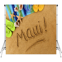 Maui! Beach Writing Backdrops 78182443