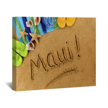 Maui! Beach Writing Wall Art 78182443