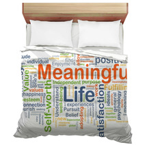 Meaningful Life Background Concept Bedding 89021971