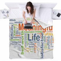 Meaningful Life Background Concept Blankets 89021971