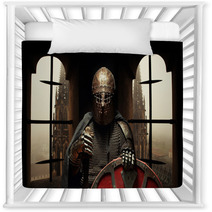 Medieval Khight In The Armor With The Sword And Helmet Nursery Decor 60347412