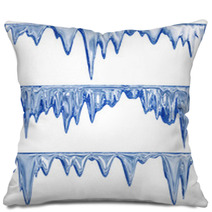 Melting Blue Icicles Pillows 37453074