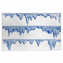 Melting Blue Icicles Rugs 37453074