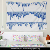 Melting Blue Icicles Wall Art 37453074