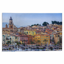 Menton  France View Of The City And Waterfront From The Sea Rugs 65636709